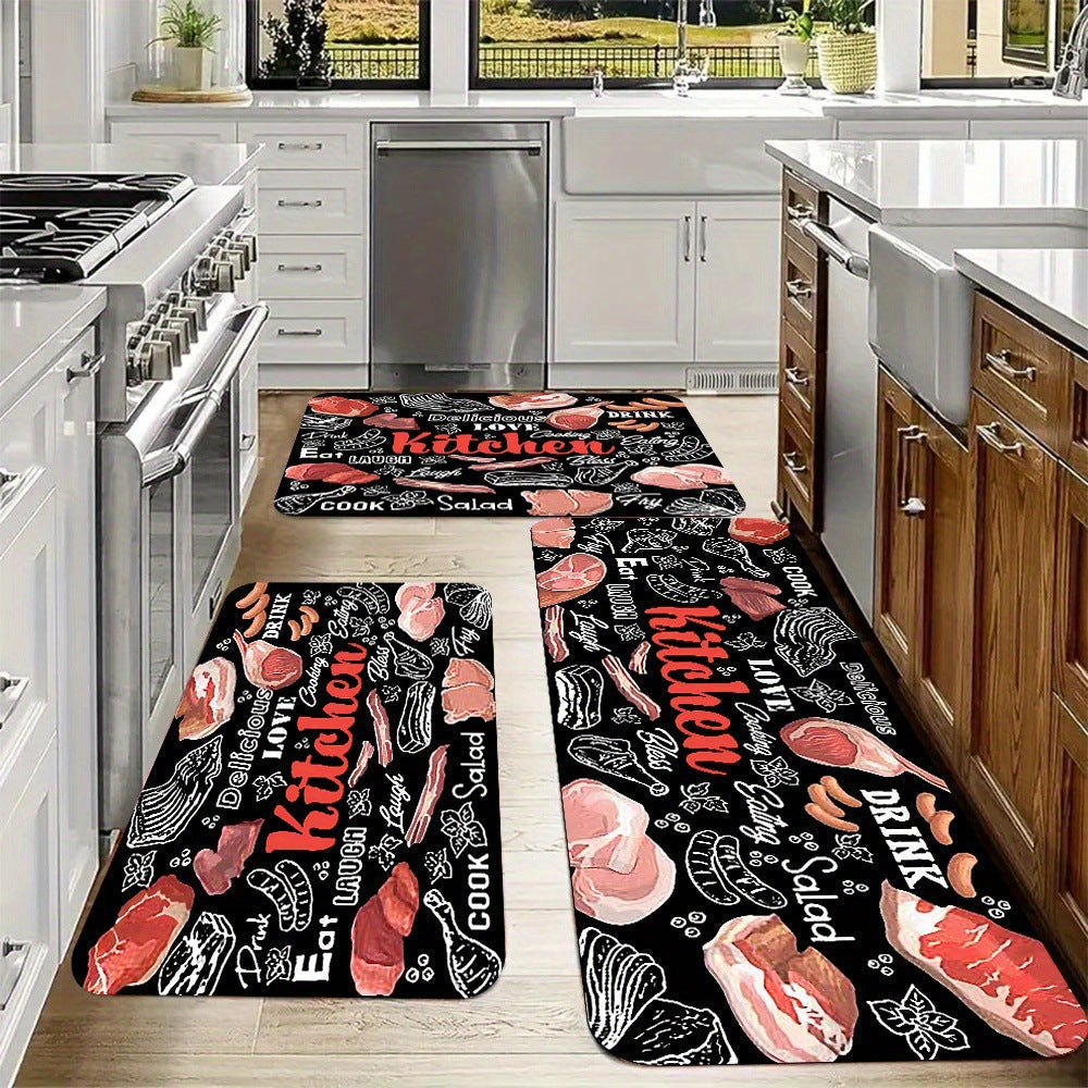 Money-Themed Anti-Fatigue Kitchen Mat | Kelmera