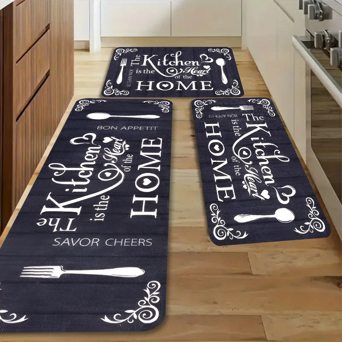 Money-Themed Anti-Fatigue Kitchen Mat | Kelmera