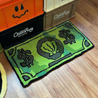 Money-Themed Plush Floor Mat | Kelmera