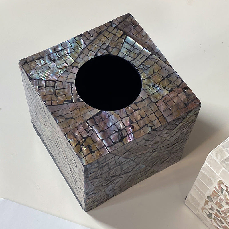 Mosaic Paper Bin made of Natural Materials | Kelmera