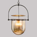 Mouth-Blown Glass Dome Pendant Light with Arch Frame | Kelmera