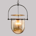 Mouth-Blown Glass Dome Pendant Light with Arch Frame | Kelmera