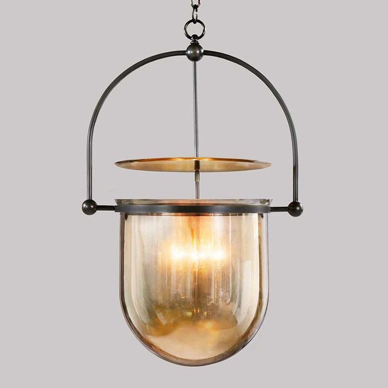 Mouth-Blown Glass Dome Pendant Light with Arch Frame | Kelmera