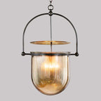 Mouth-Blown Glass Dome Pendant Light with Arch Frame | Kelmera