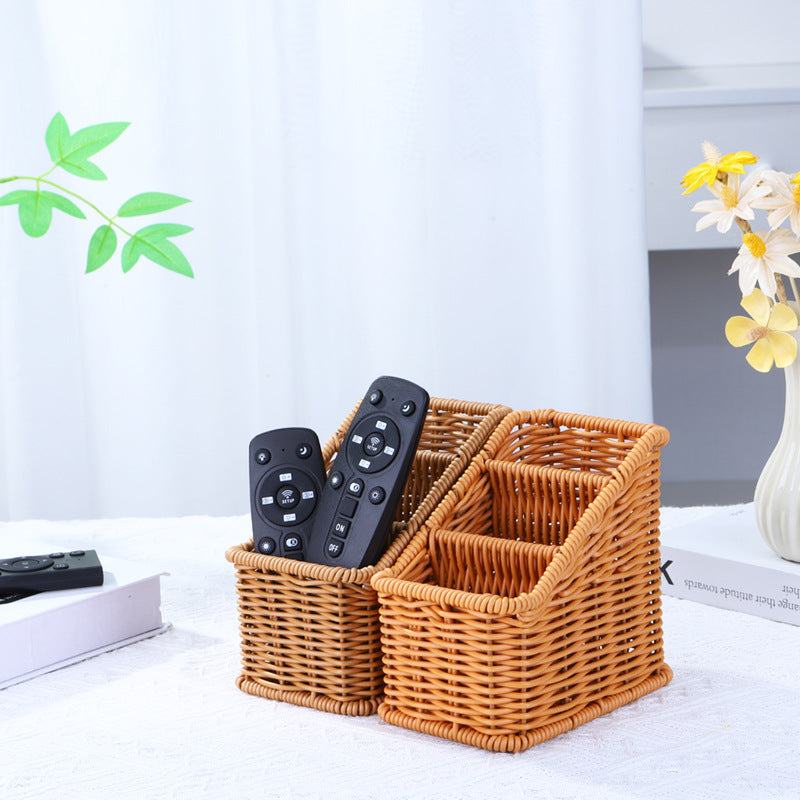 Multi-Compartment Woven Organizer Basket | Kelmera