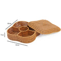 Multi-Compartment Woven Storage Basket | Kelmera