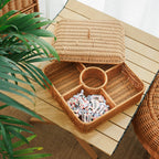 Multi-Compartment Woven Storage Basket | Kelmera