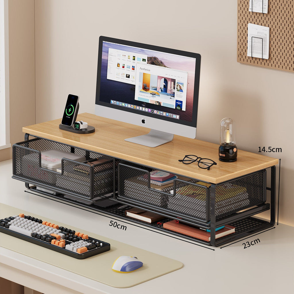 Multi-Function Desk Organizer with Mesh Storage Boxes | Kelmera