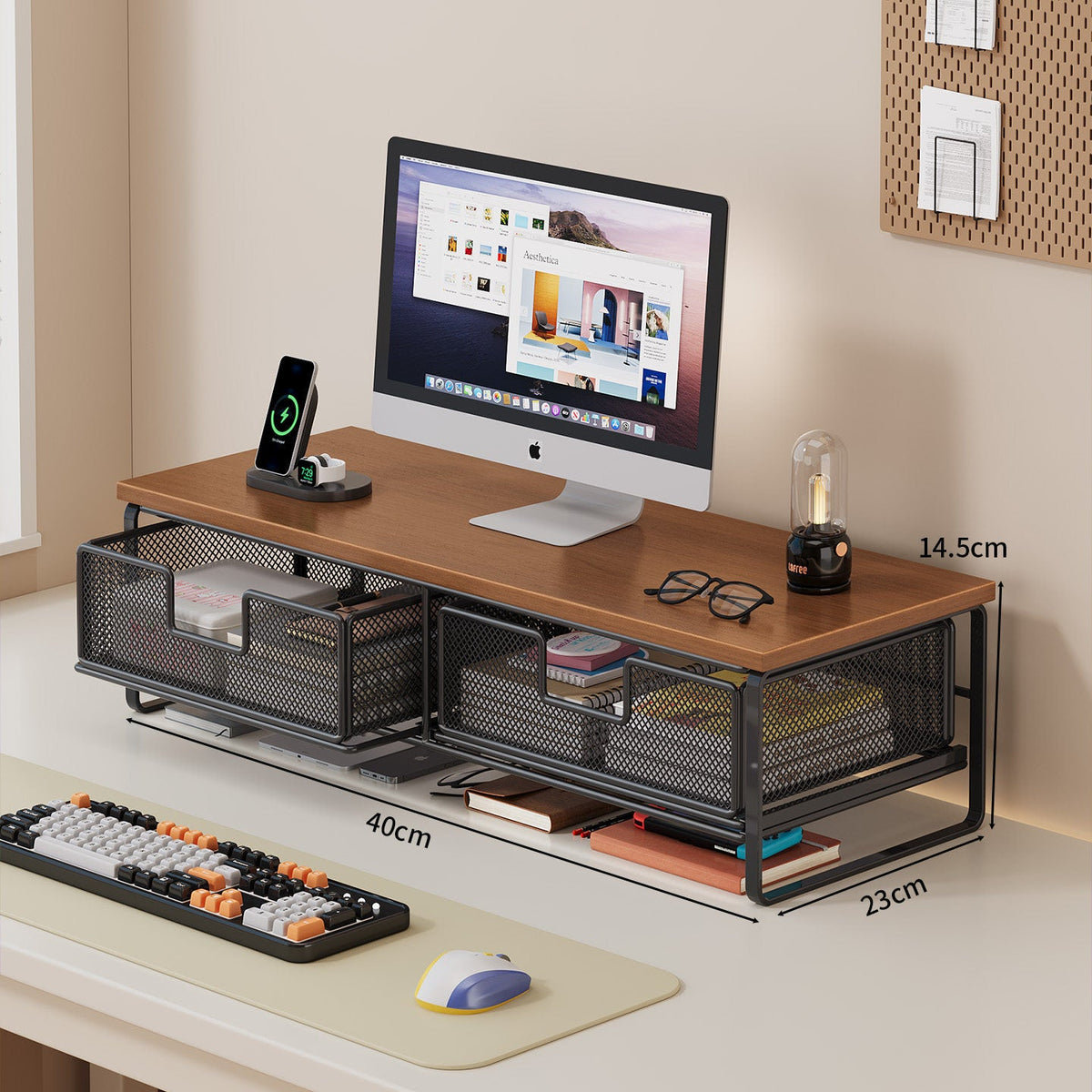 Multi-Functional Wire Mesh Desktop Organizer | Kelmera
