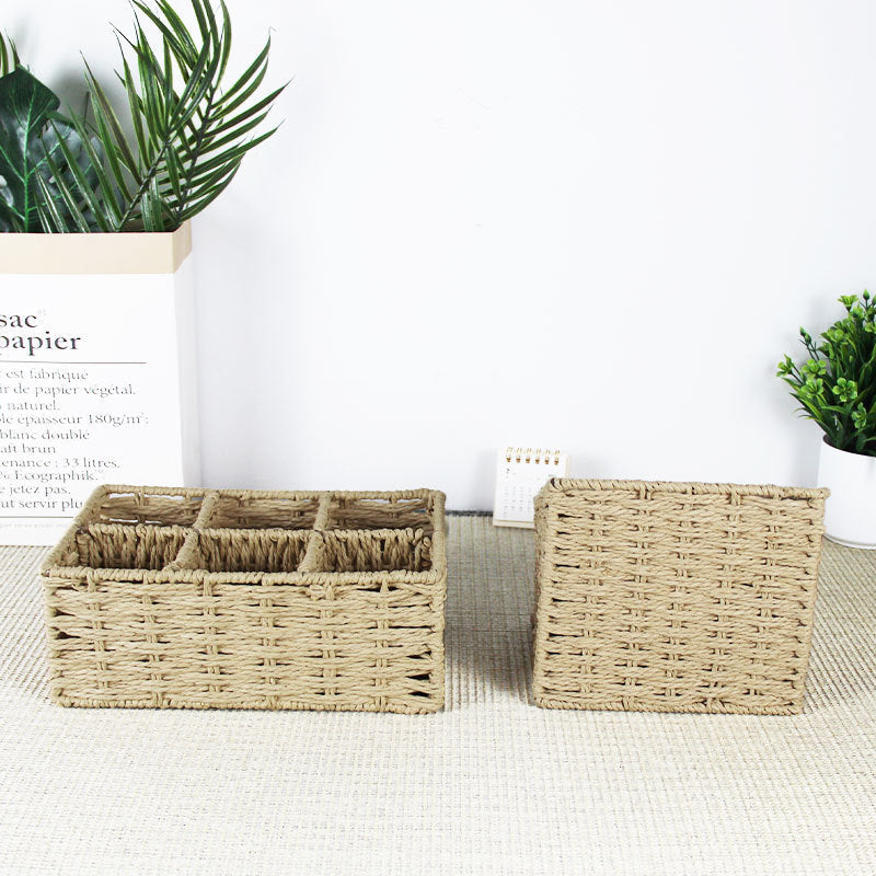Multi-Sectional Woven Storage Basket | Kelmera