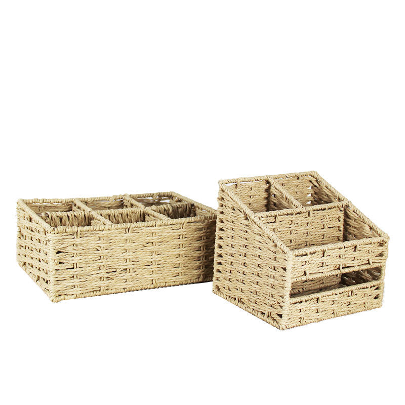 Multi-Sectional Woven Storage Basket | Kelmera