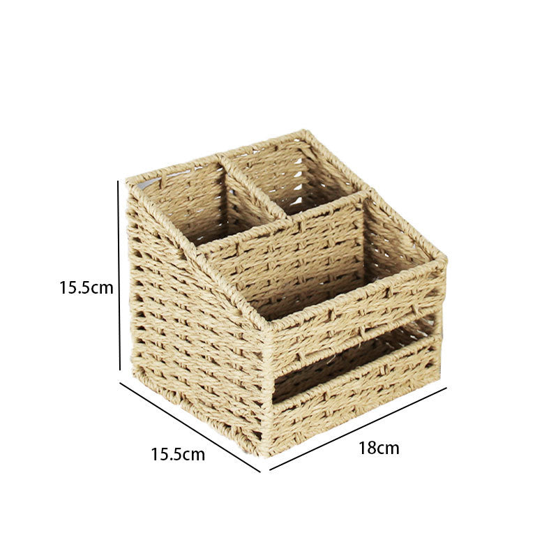 Multi-Sectional Woven Storage Basket | Kelmera