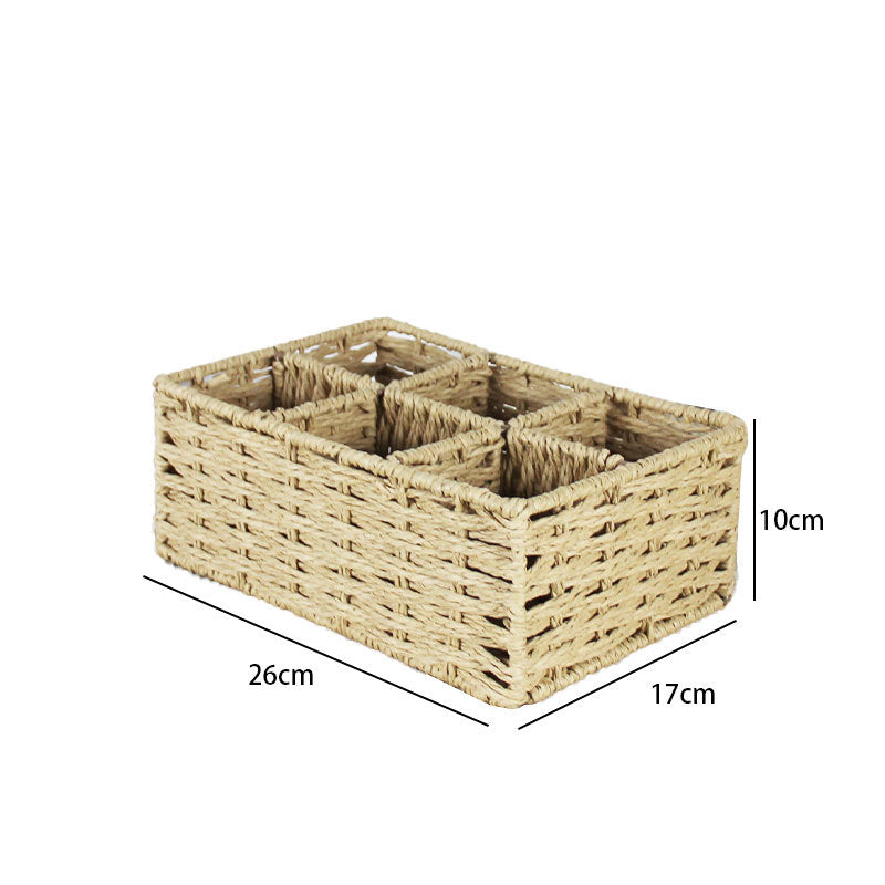 Multi-Sectional Woven Storage Basket | Kelmera