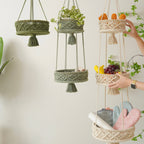 Multi-Tiered Macrame Hanging Storage | Kelmera