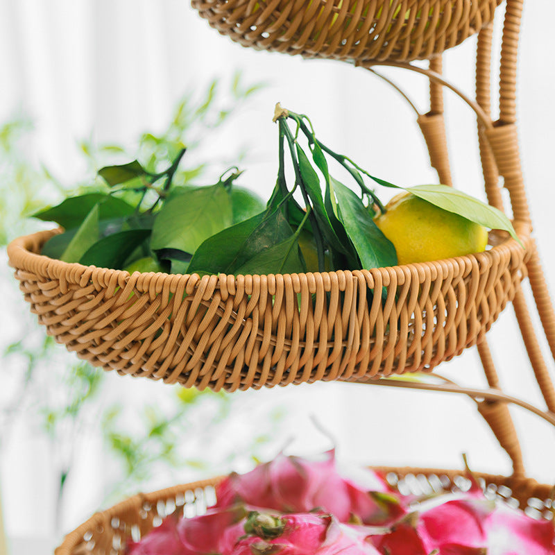 Multi-Tiered Wicker Display Stand | Kelmera