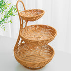 Multi-Tiered Wicker Display Stand | Kelmera