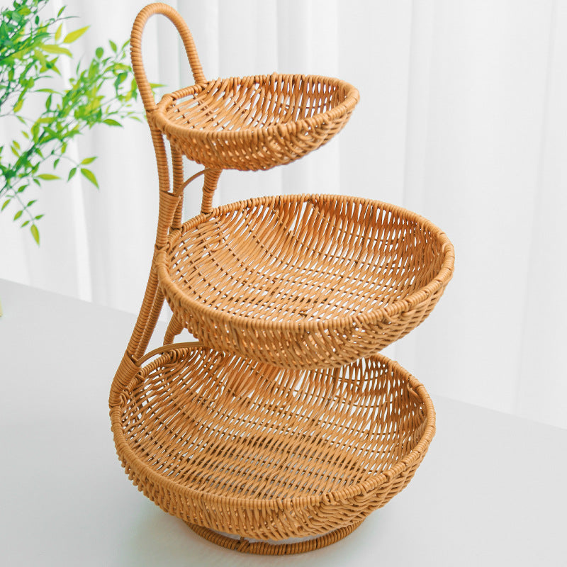 Multi-Tiered Wicker Display Stand | Kelmera