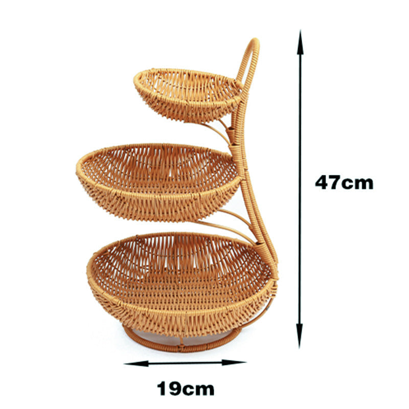 Multi-Tiered Wicker Display Stand | Kelmera
