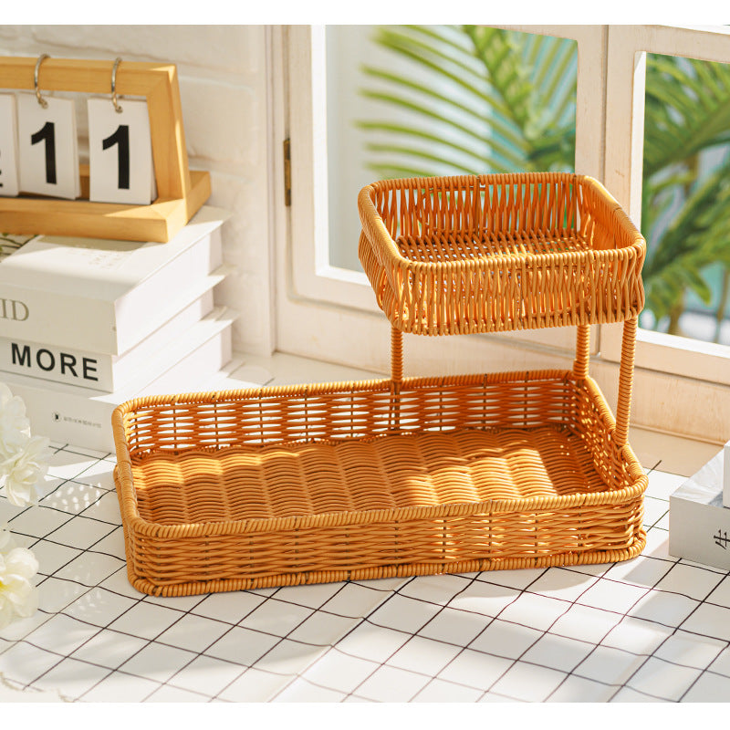 Multi-Tiered Wicker Organization Tray | Kelmera