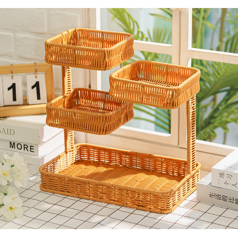 Multi-Tiered Wicker Organization Tray | Kelmera