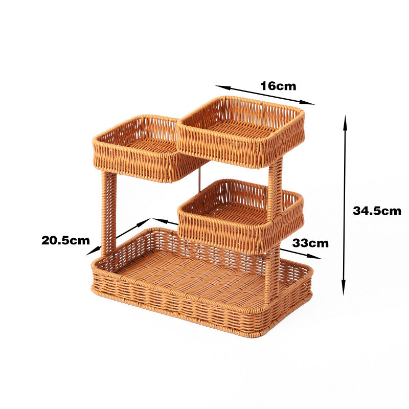 Multi-Tiered Wicker Organization Tray | Kelmera