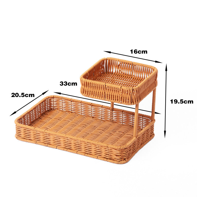 Multi-Tiered Wicker Organization Tray | Kelmera