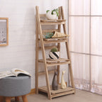 Multi-Tiered Wooden Ladder Shelf | Kelmera