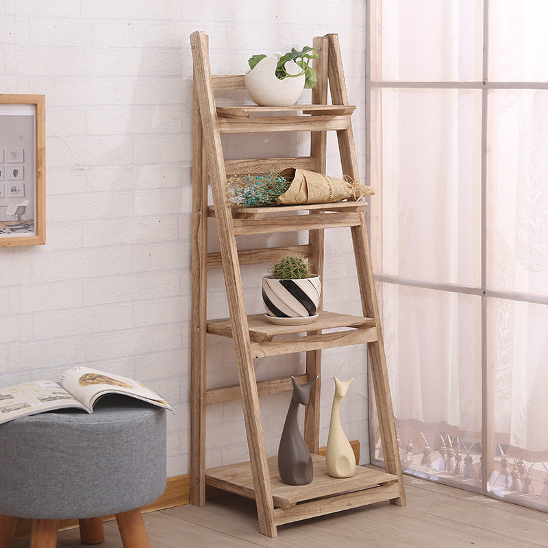 Multi-Tiered Wooden Ladder Shelf | Kelmera