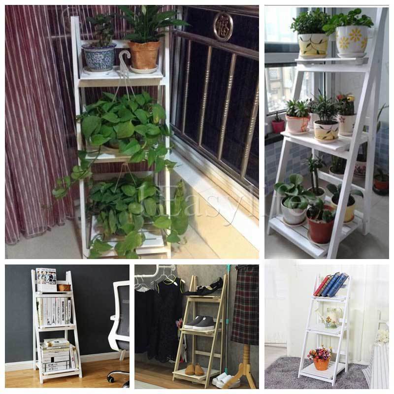 Multi-Tiered Wooden Ladder Shelf | Kelmera