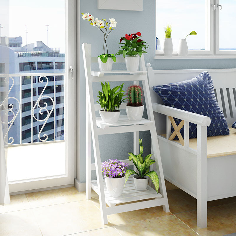 Multi-Tiered Wooden Ladder Shelf | Kelmera