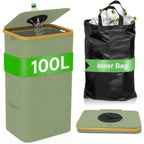 Multifunctional Laundry Storage Box with Bamboo Lid | Kelmera