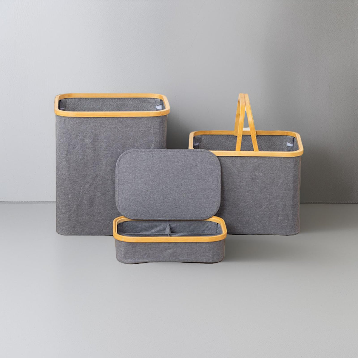 Multifunctional Laundry Storage Box with Bamboo Lid | Kelmera