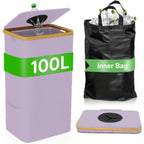 Multifunctional Laundry Storage Box with Bamboo Lid | Kelmera
