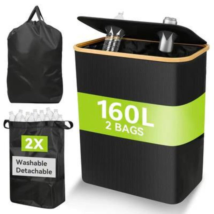 Multifunctional Laundry Storage Box with Bamboo Lid | Kelmera