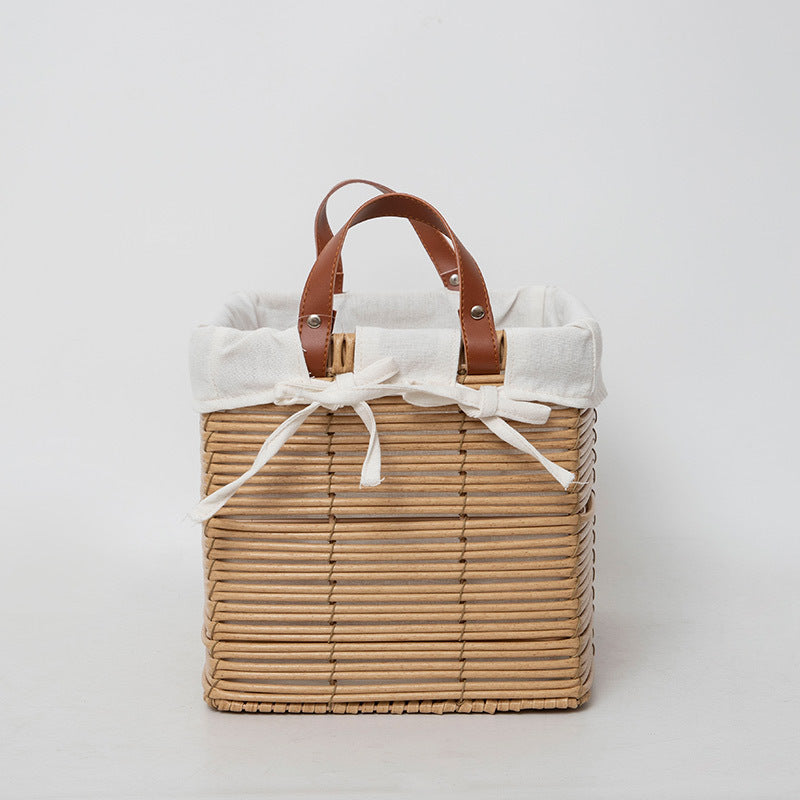 Multifunctional Storage Basket with Linen Cover | Kelmera