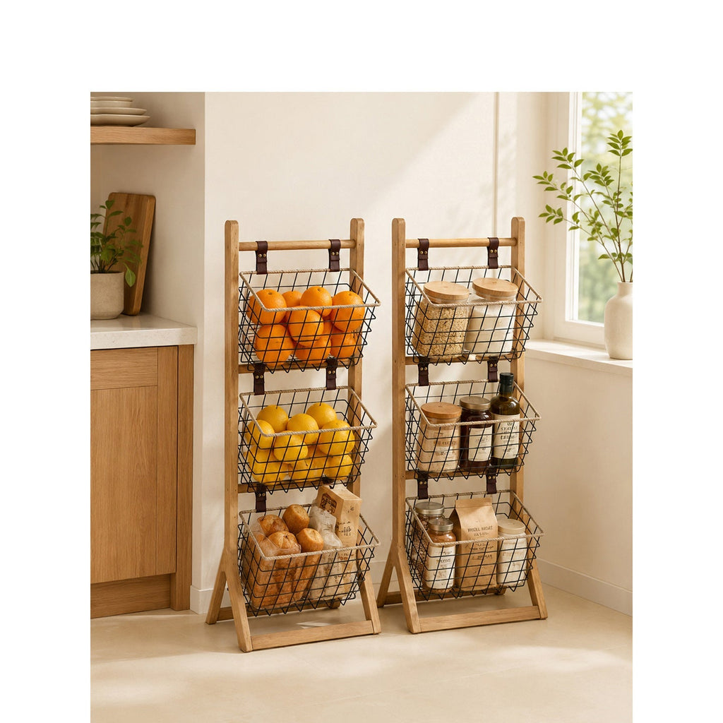 Multifunctional Wire Basket Stand | Kelmera