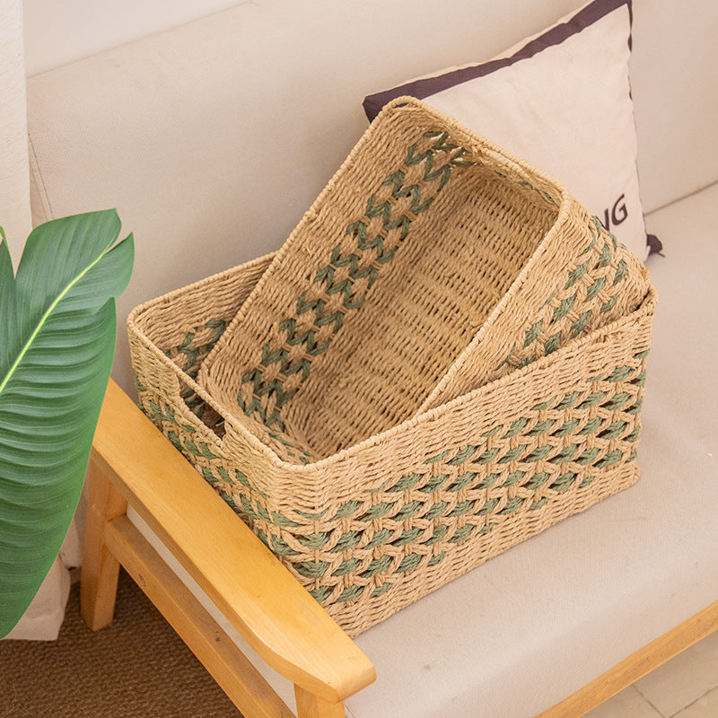 Natural Decorative Storage Basket with Woven Design | Kelmera