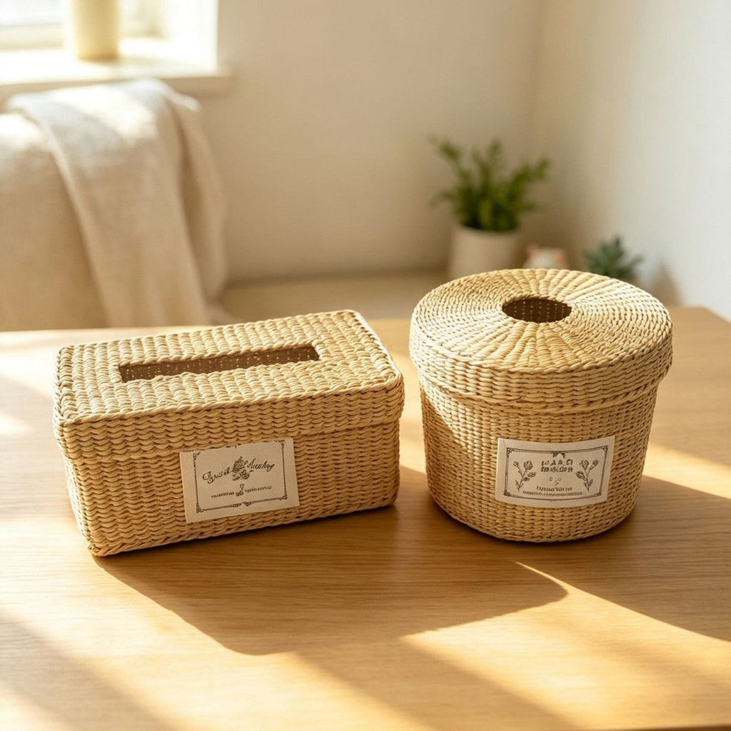 Natural Fiber Decorative Storage Box | Kelmera