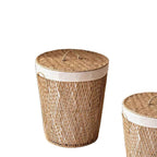 Natural Fiber Laundry Basket with Lid | Kelmera