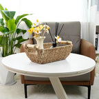 Natural Fiber Storage Basket with Handles | Kelmera