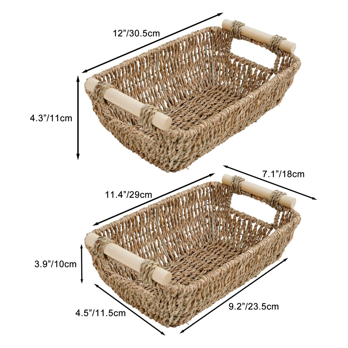 Natural Fiber Storage Basket with Handles | Kelmera