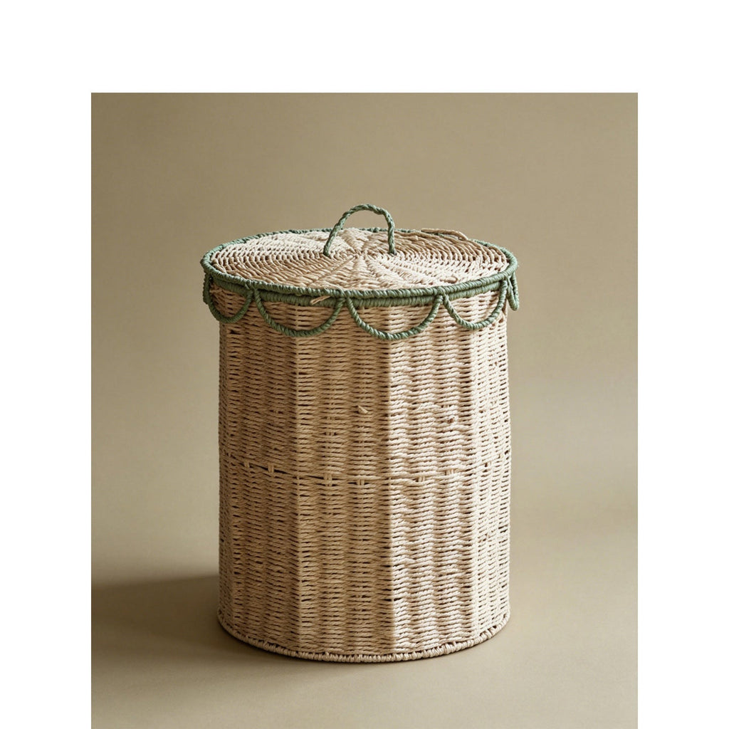 Natural Storage Basket with Lid | Kelmera