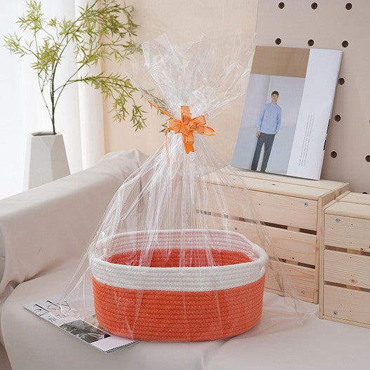 Natural Storage Basket with Ribbons | Kelmera