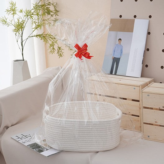 Natural Storage Basket with Ribbons | Kelmera