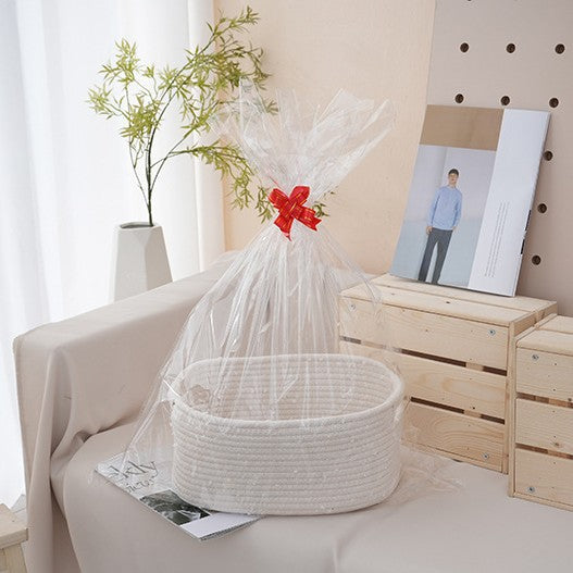 Natural Storage Basket with Ribbons | Kelmera