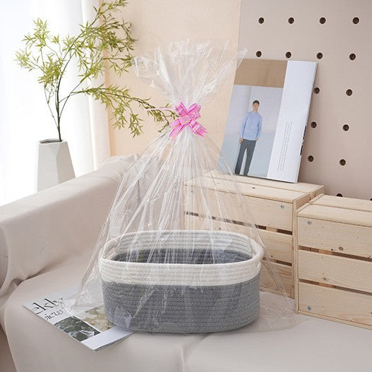 Natural Storage Basket with Ribbons | Kelmera