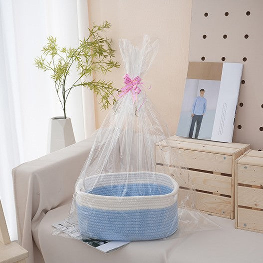 Natural Storage Basket with Ribbons | Kelmera