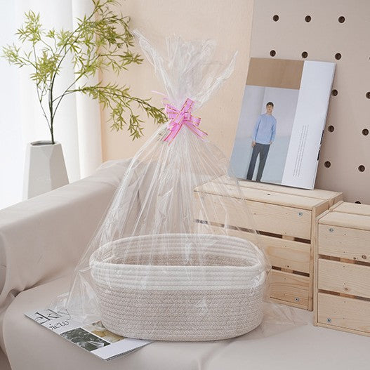 Natural Storage Basket with Ribbons | Kelmera