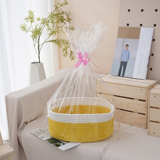 Natural Storage Basket with Ribbons | Kelmera