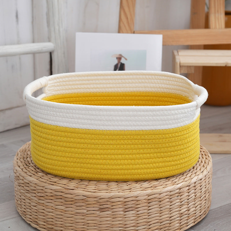 Natural Storage Basket with Ribbons | Kelmera